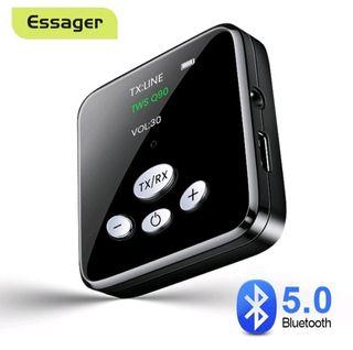 Essager Bluetooth Transmitter Receiver 3.5mm Jack Bluetooth 5.0 Aux Audio Wireless Adapter For PC TV Headphone Car Computer