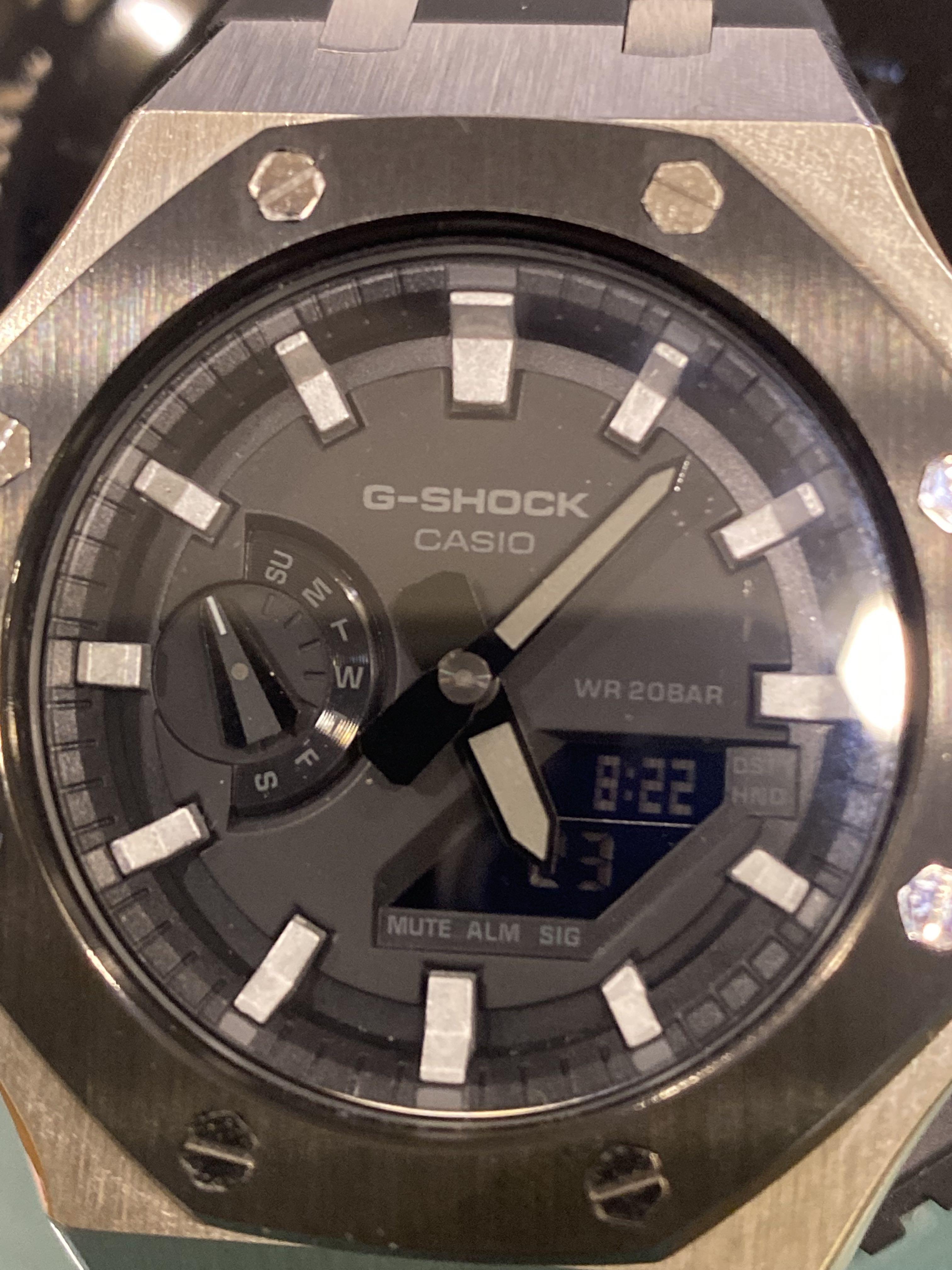 G Shock Casio last piece v4 clearance ga2100 black silver combi ga