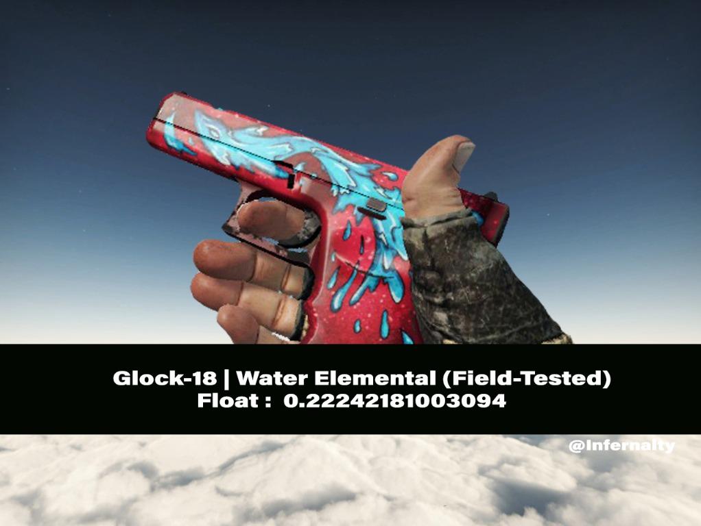 Glock18 Water Elemental FT CSGO SKINS KNIVES, Video Gaming, Gaming