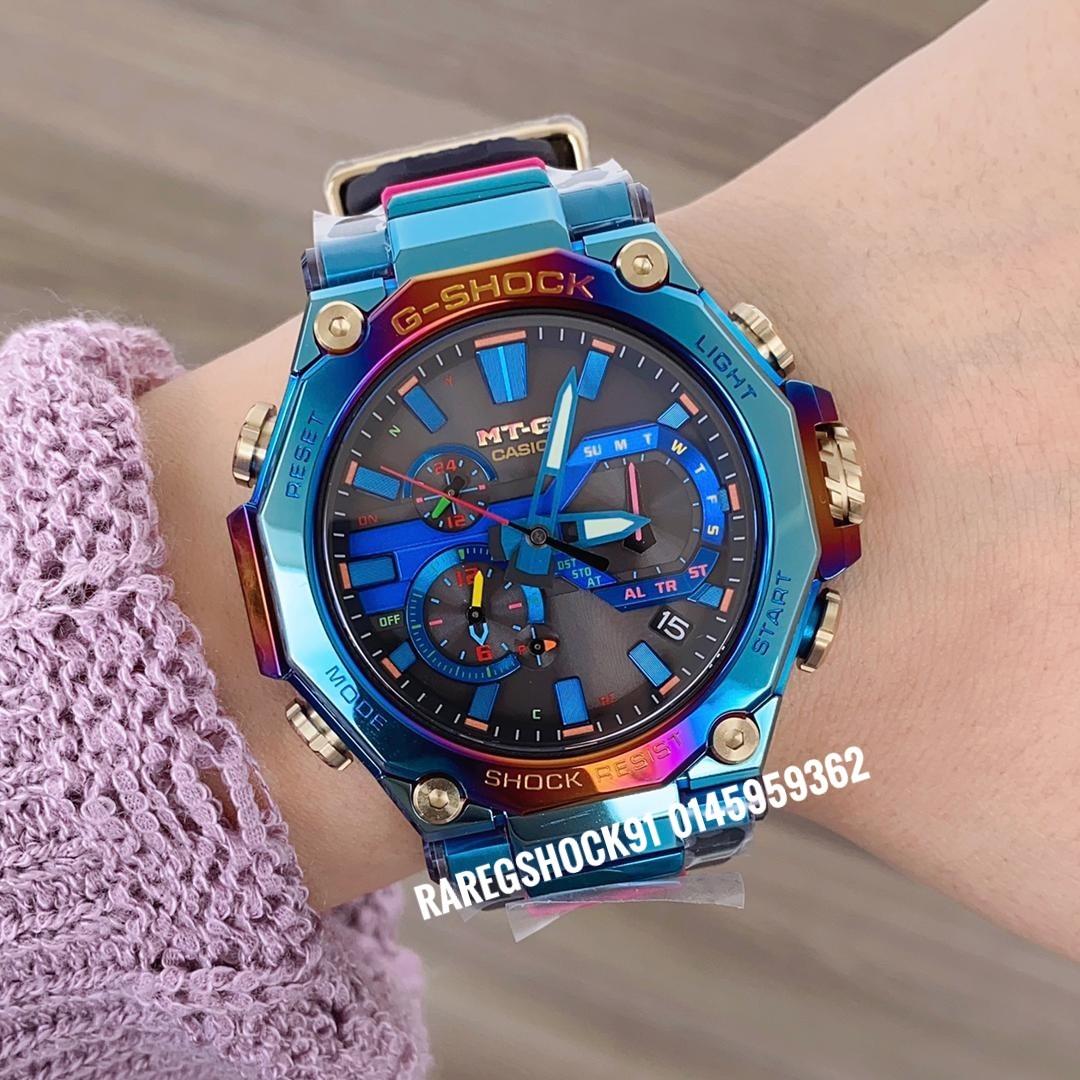 G Shock Mtg B00ph 2a Blue Phoenix With Rainbow Ip Luxury Watches On Carousell