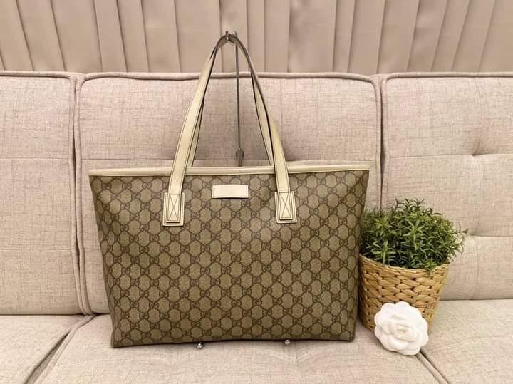 Gucci coated canvas clearance tote bag