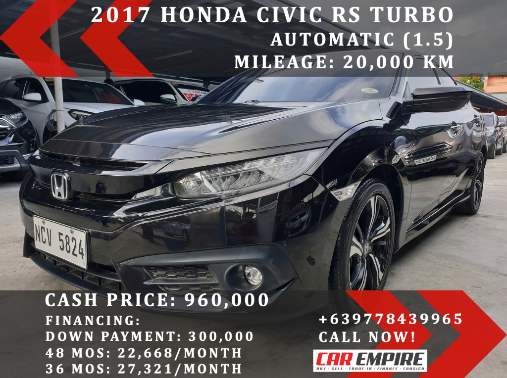 Honda Civic 17 1 5 Rs Turbo Auto Cars For Sale Used Cars On Carousell