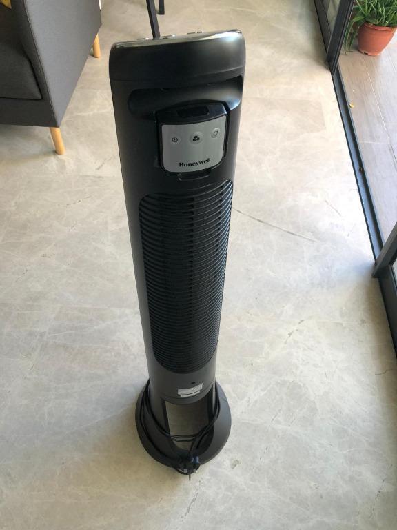 Honeywell QuietSet Tower Fan with Remote Control Black, Furniture