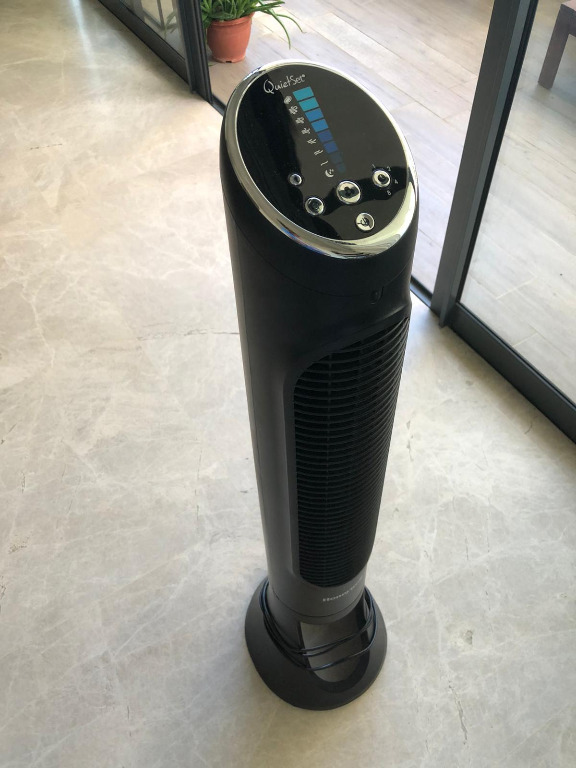Honeywell QuietSet Tower Fan with Remote Control Black, Furniture