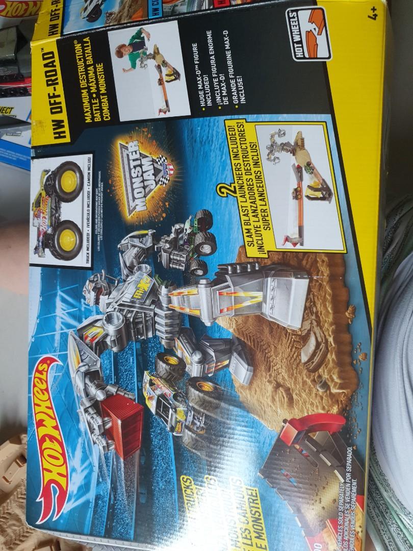 Hot wheels monster jam maximum destruction battle sales trackset