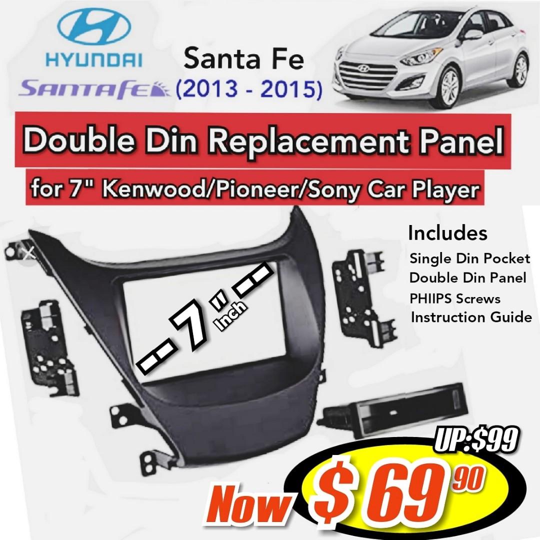 Hyundai Santa Fe Double din Dash Panel replacement kit by Scosche