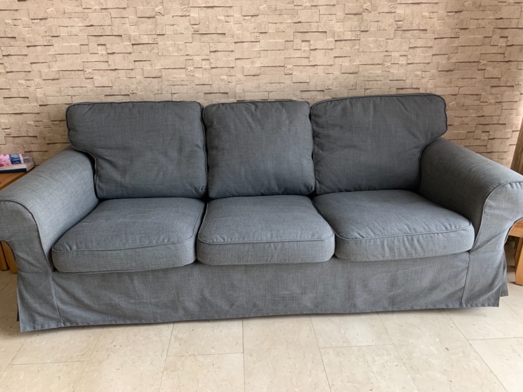 IKEA Ektorp 3 seat sofa in Nordvalla dark grey Furniture Home