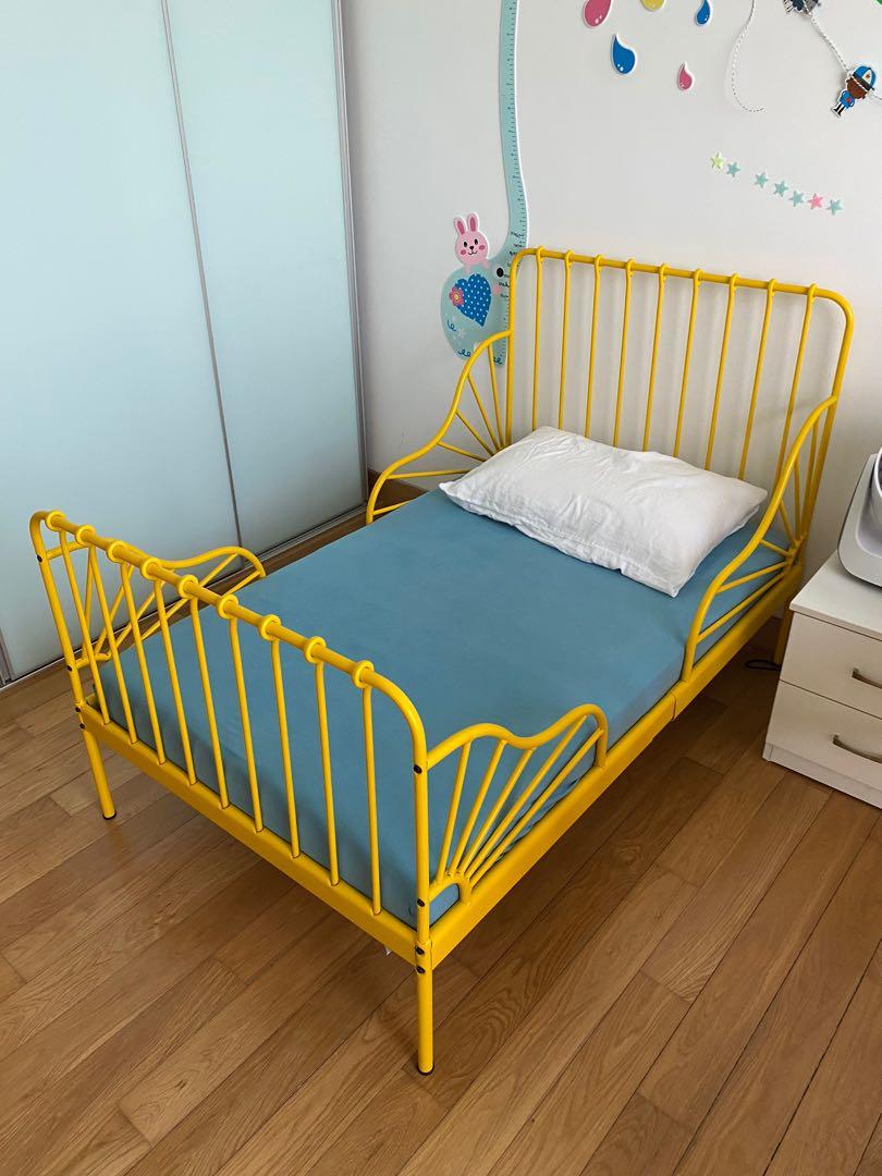 Ikea minnen bed on sale yellow