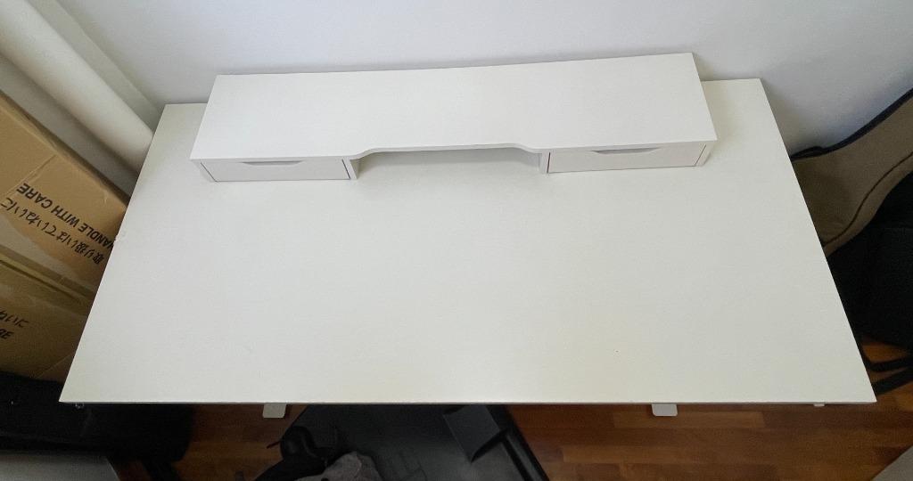 Ikea Skarsta Sit/Stand Desk (160x80) with Added Drawers, Furniture