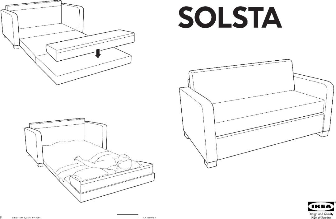 solsta sofa bed ikea assembly