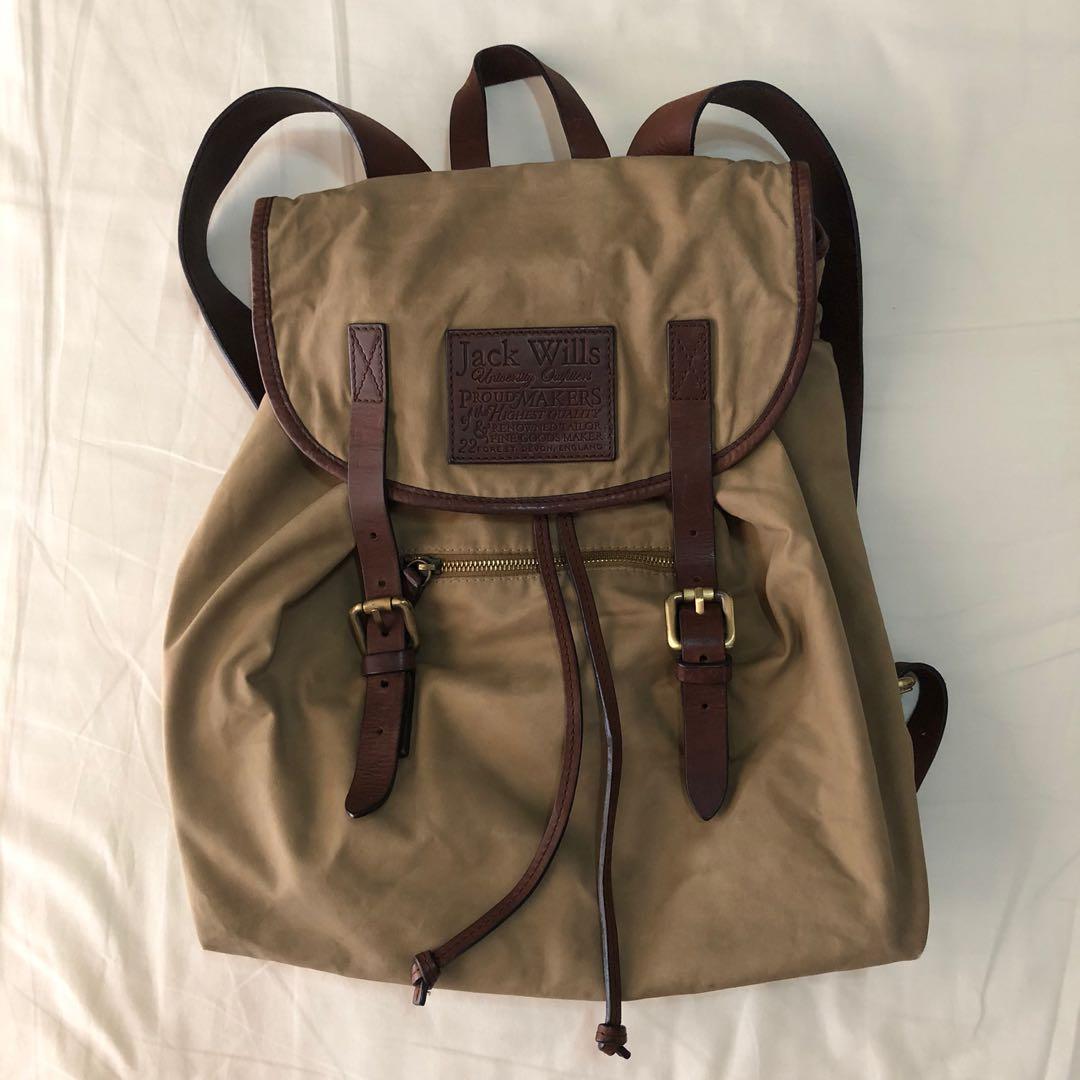 jack wills leather backpack