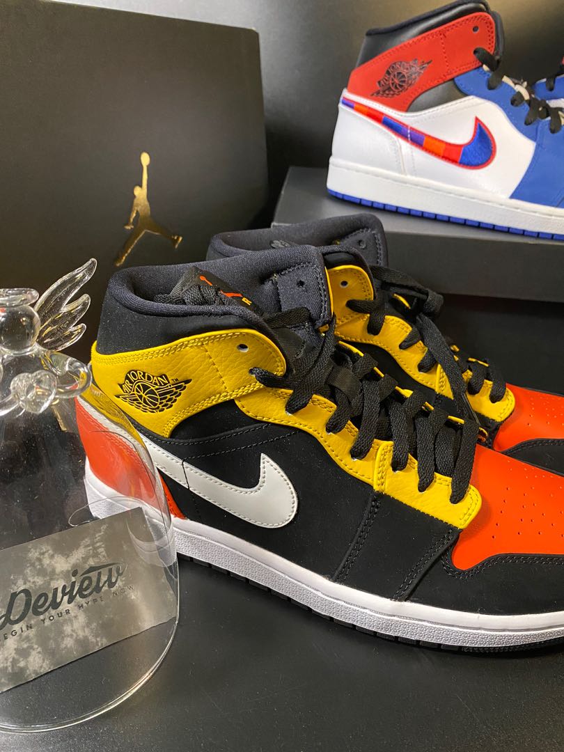 JORDAN 1 MID AMARILLO YELLOW ORANGE 