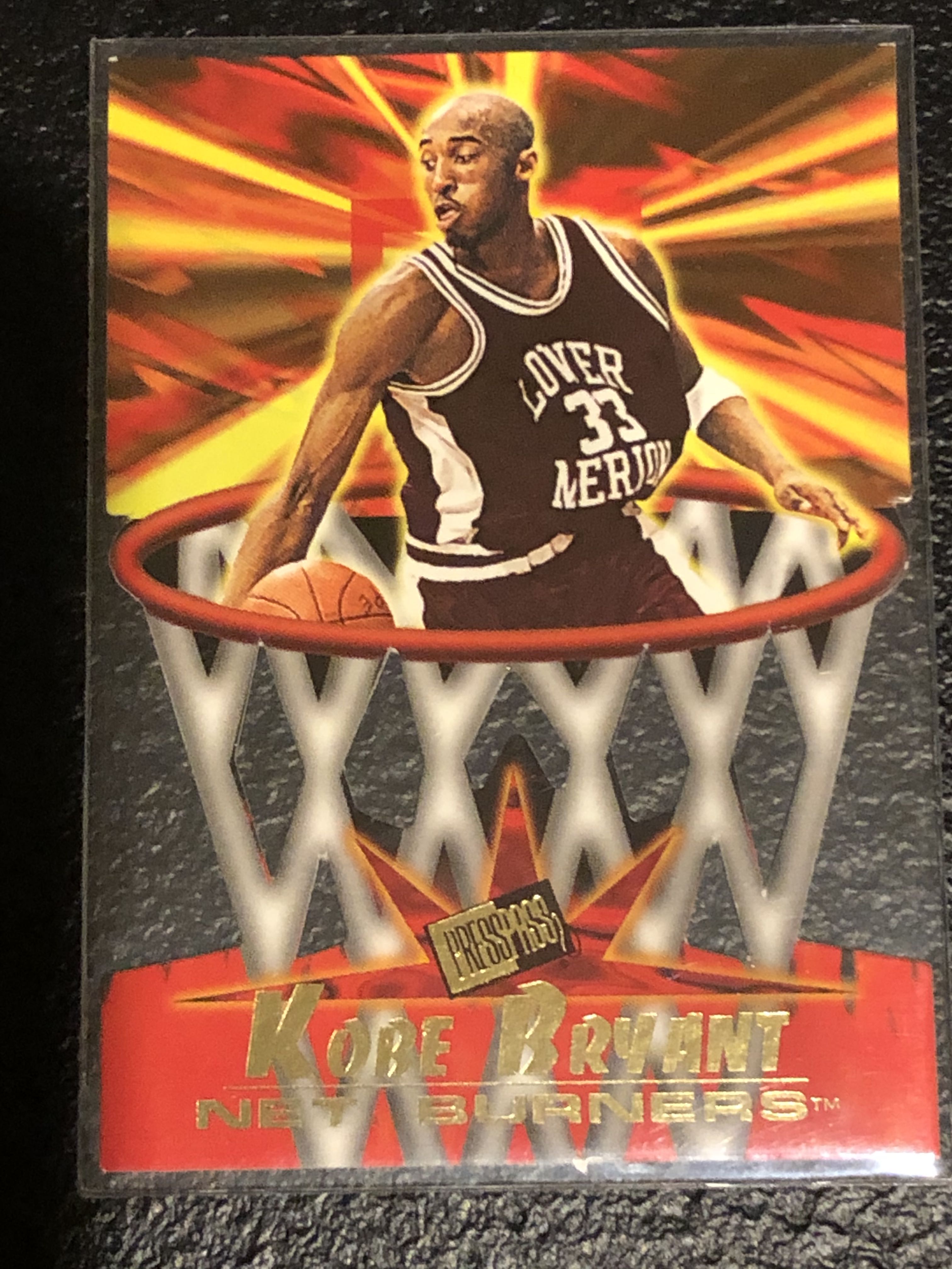 Kobe bryant press deals pass rookie card