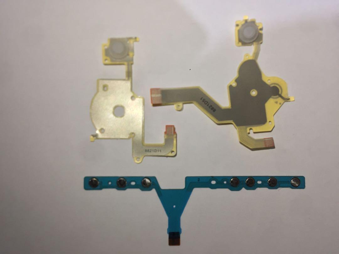 Left, Right and Menu buttons (Category: PlayStation) located in Manila. Submitted by icansellmythings (Listing ID 1094695978, Image 1). Description: *Misplaced. Will update this listing once found* Replacement button flex cable ribbon for PSP PlayStation Portable Bought it from eBay All 3 are working Double sided tape already applied by manufacturer RFS: Bought the wrong type.