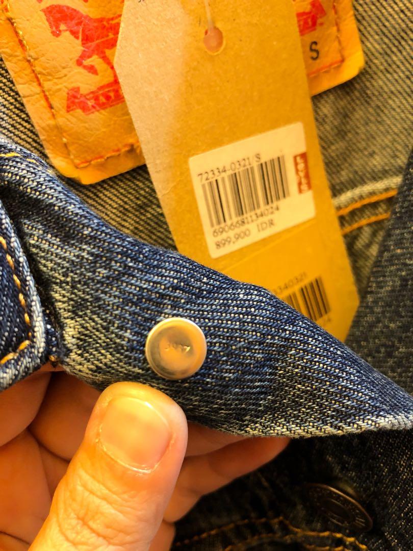 Levis denim trucker mugito Fesyen Pria Pakaian Baju Luaran di