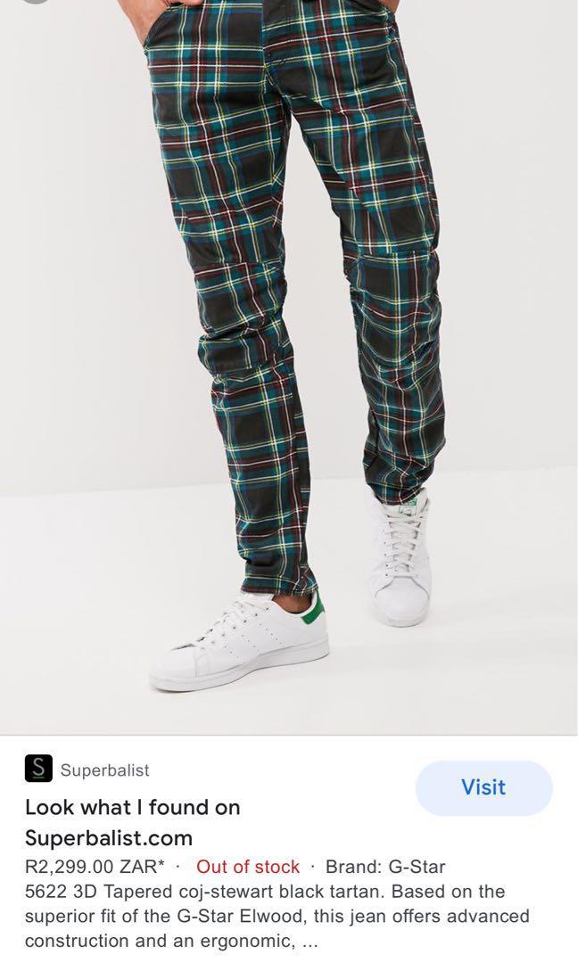 G star tartan jeans discount
