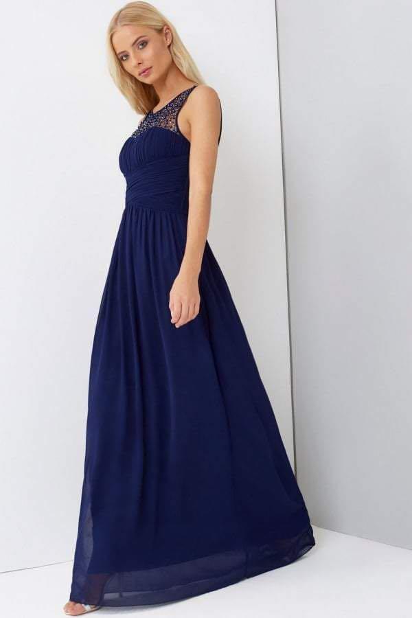 Little mistress navy lace dress sale