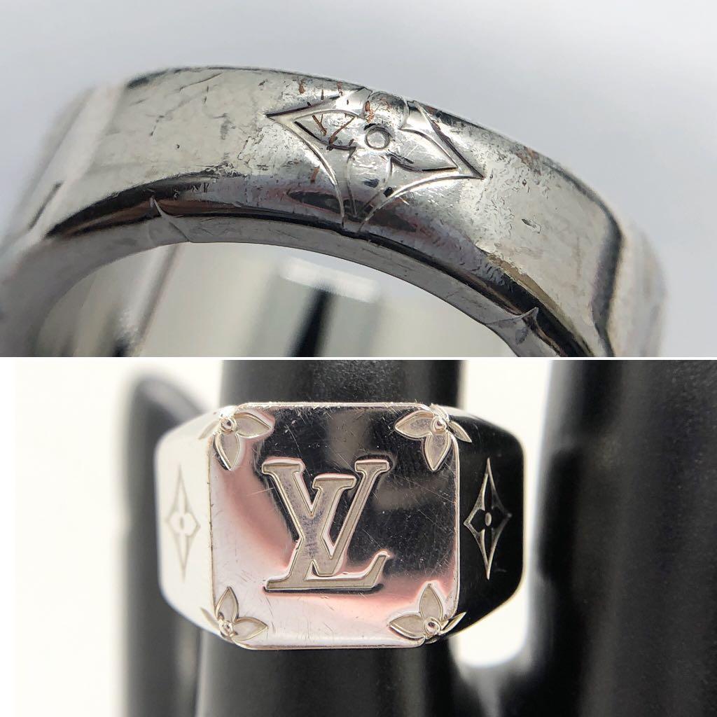 Louis Vuitton Ring Monogram Signet Ring Size: Large Box Receipt