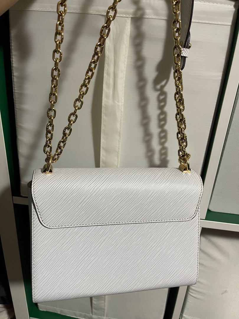 Louis Vuitton Limited Edition Bubbles Twist MM Chain Bag in Epi Blanc - SOLD