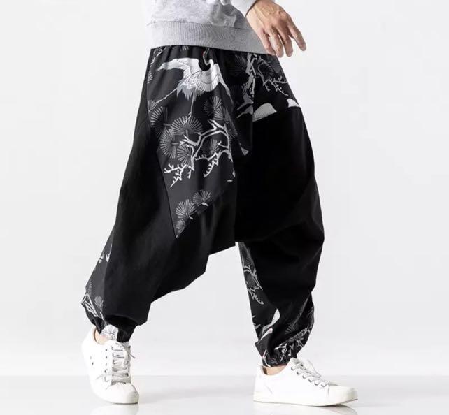 Black harem pants men clearance
