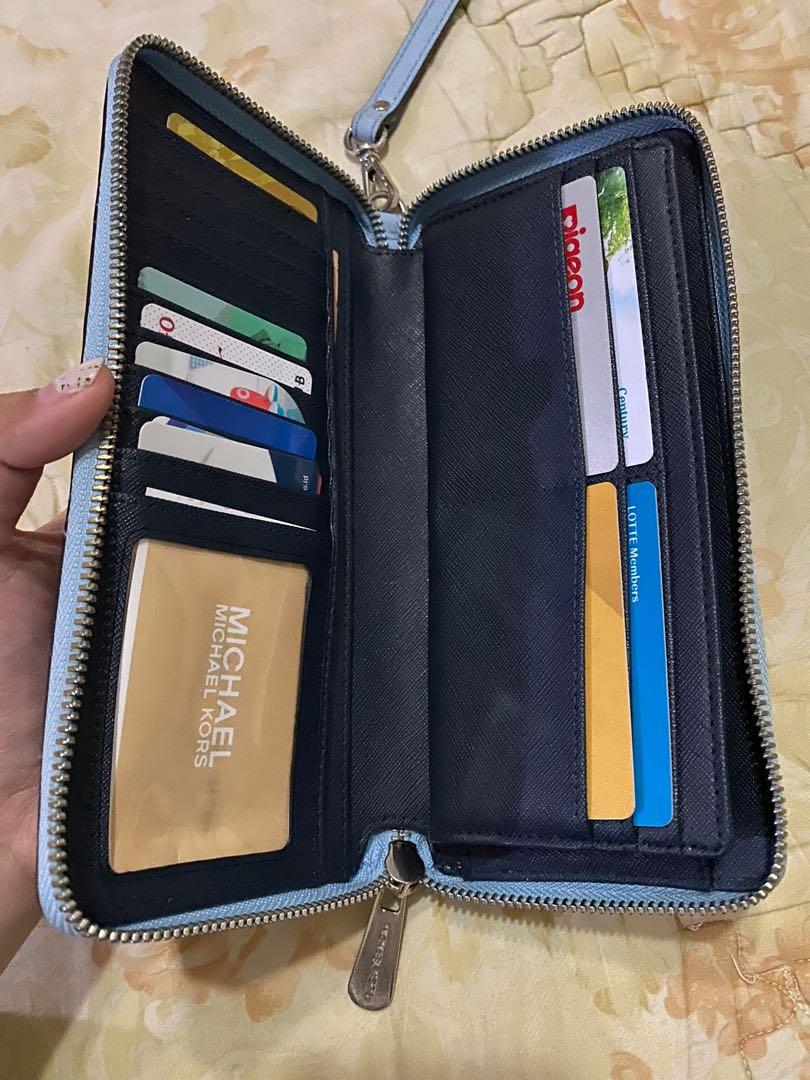 michael kors blue wallet