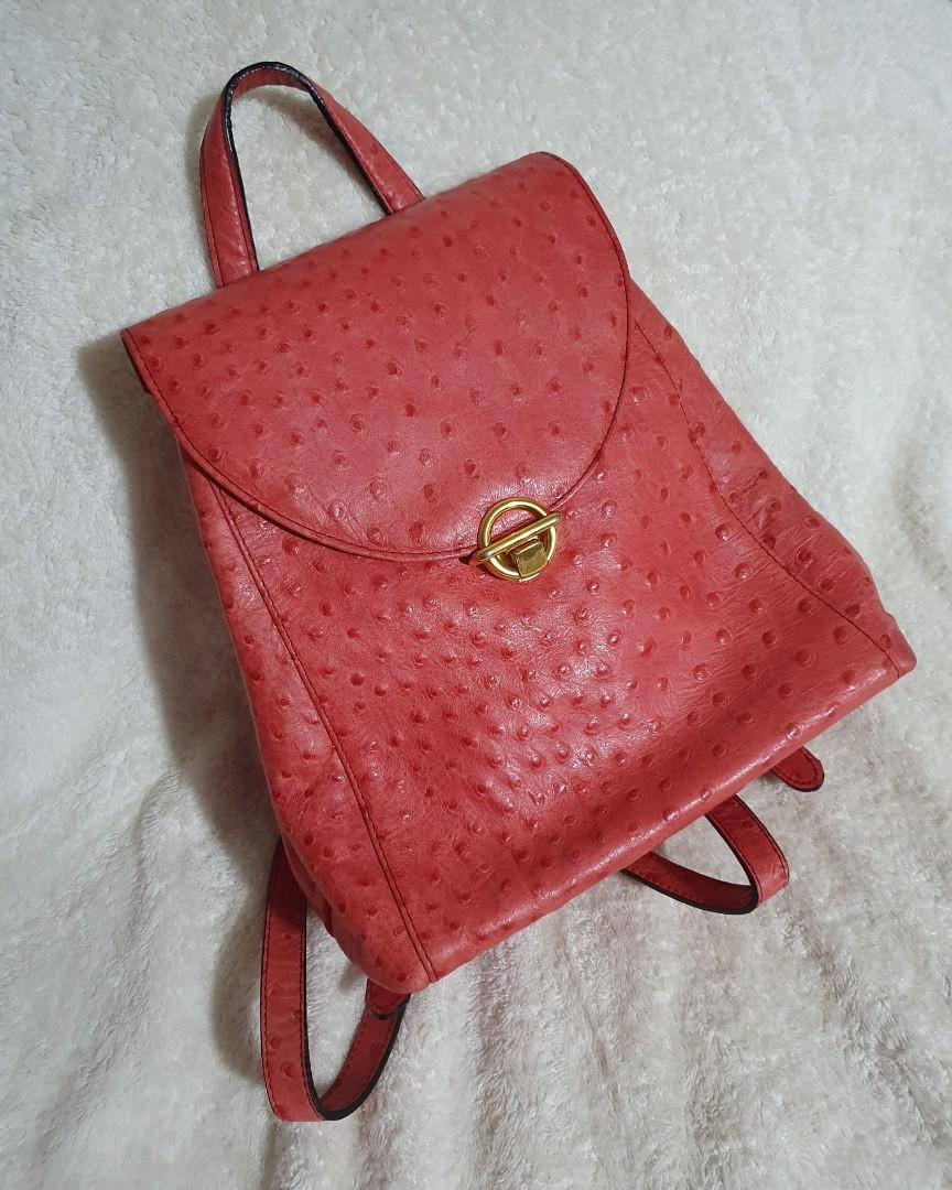 M&K Tokyo ostrich backpack, Women's Fashion, Bags & Wallets