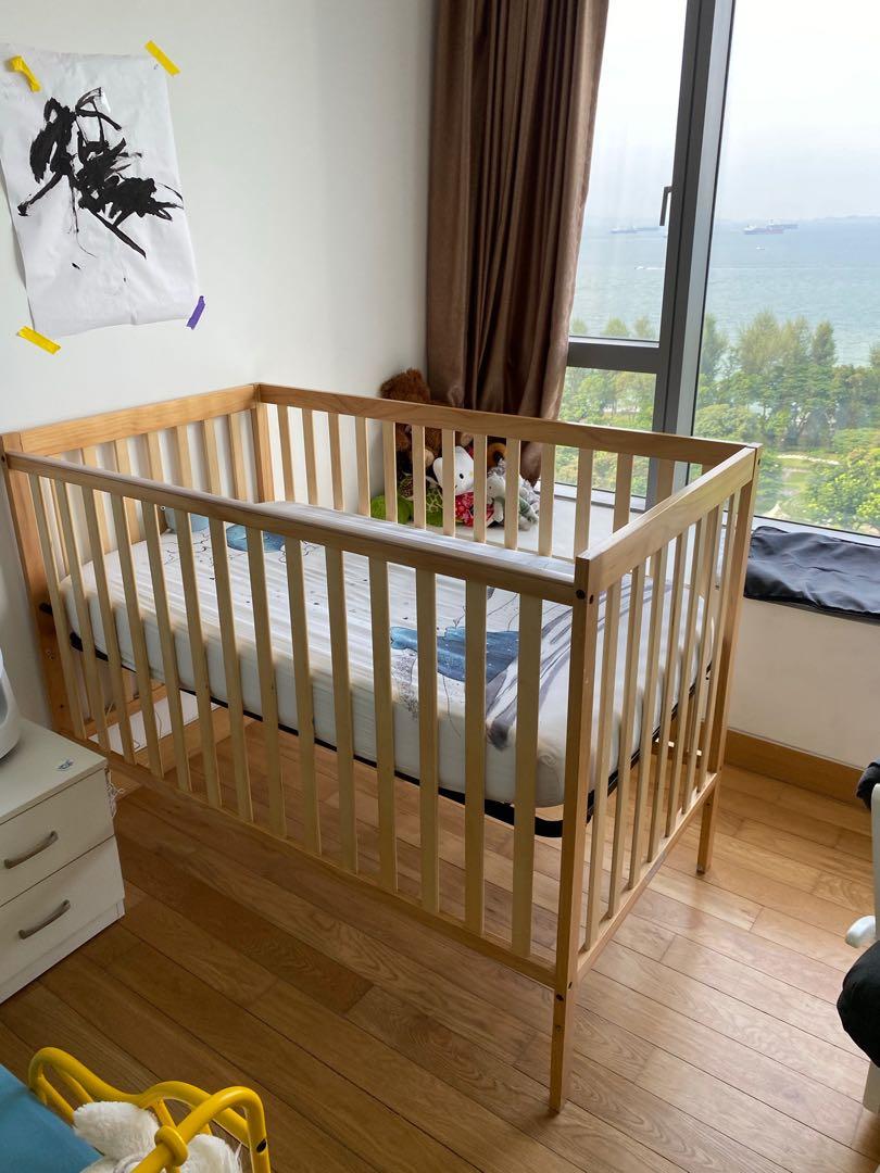 Natural wood baby cot, Babies & Kids, Baby Nursery & Kids Furniture