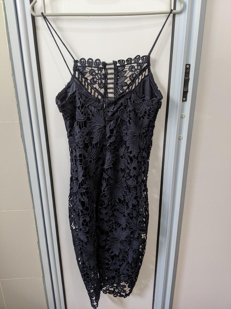 Navy blue mango lace dress, Women's Fashion, Dresses & Sets, Dresses on  Carousell