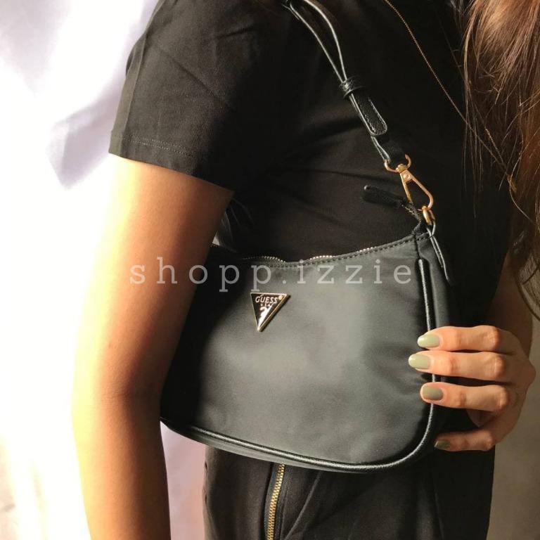 Original Guess Baguette bag black, Women's Fashion, Bags & Wallets ...