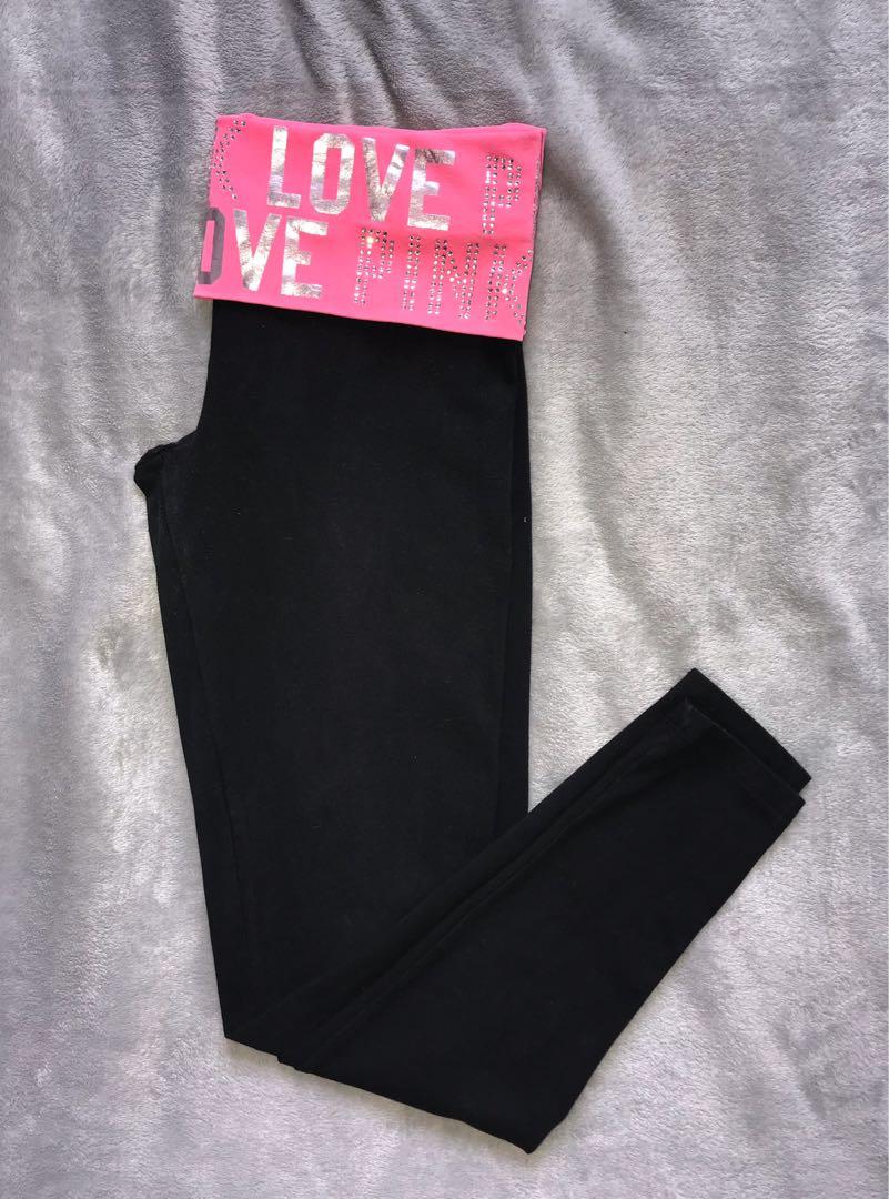 Buy Victoria's Secret PINK Pure Black with Green Foldover Full