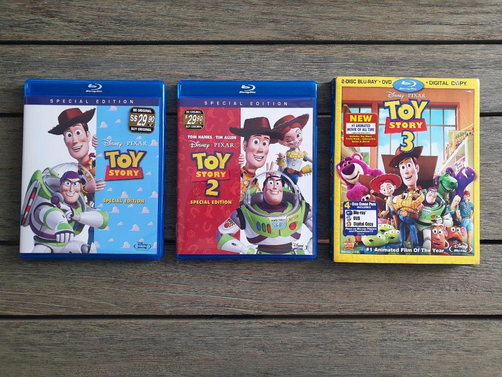 Pixar Bluray Set: Toy Story 1, 2 And 3 (4 Blu-Ray + Dvd), Hobbies & Toys,  Music & Media, Cds & Dvds On Carousell