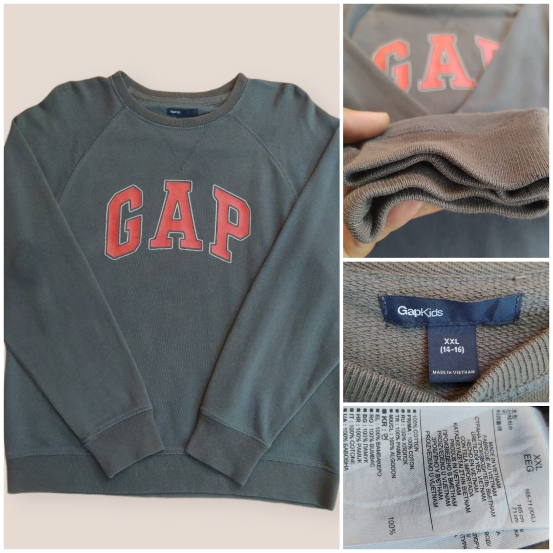 Preloved Crewneck GAP Second Original, Fesyen Pria, Pakaian , Baju Luaran  di Carousell