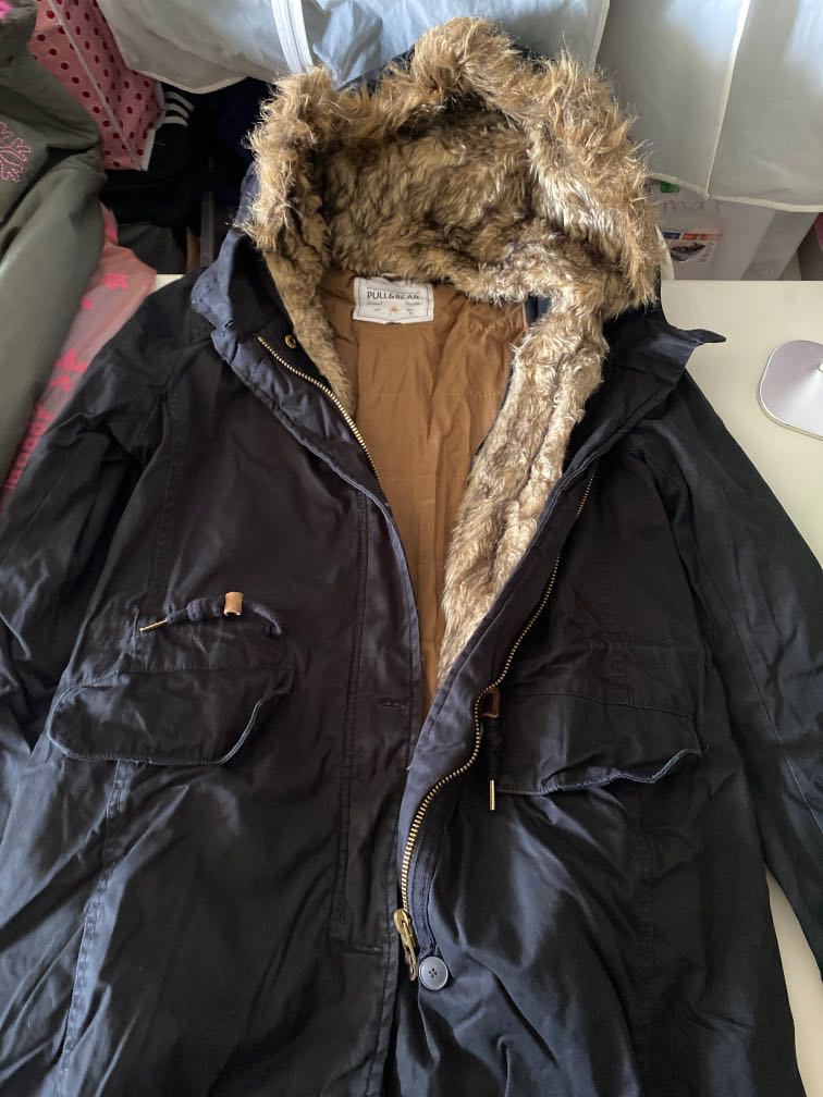 Pull and Bear Winter Coat Fur