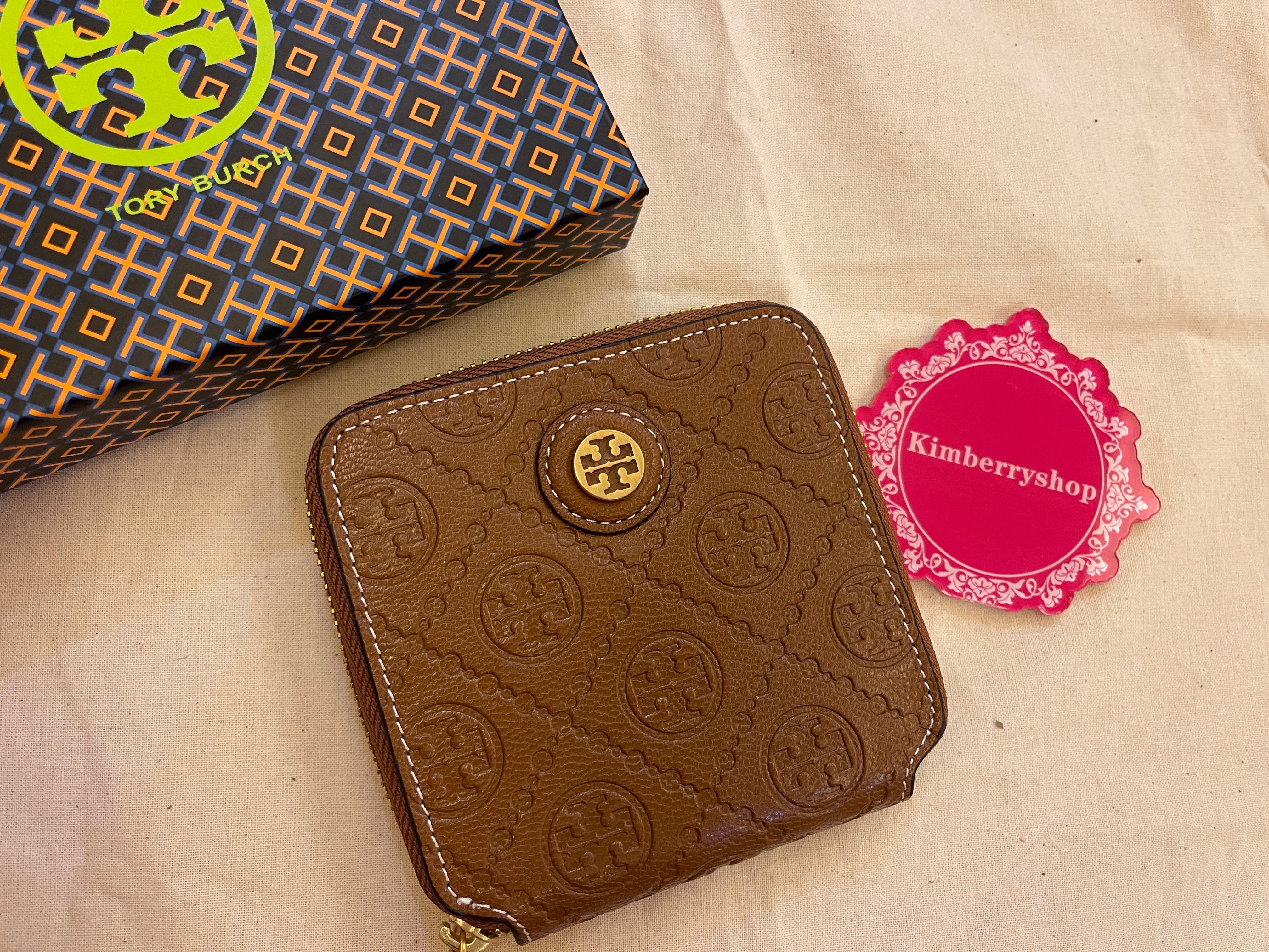 Ready Stock authentic Tory Burch T monogram leather bi fold wallet, Women's  Fashion, Bags & Wallets, Purses & Pouches on Carousell