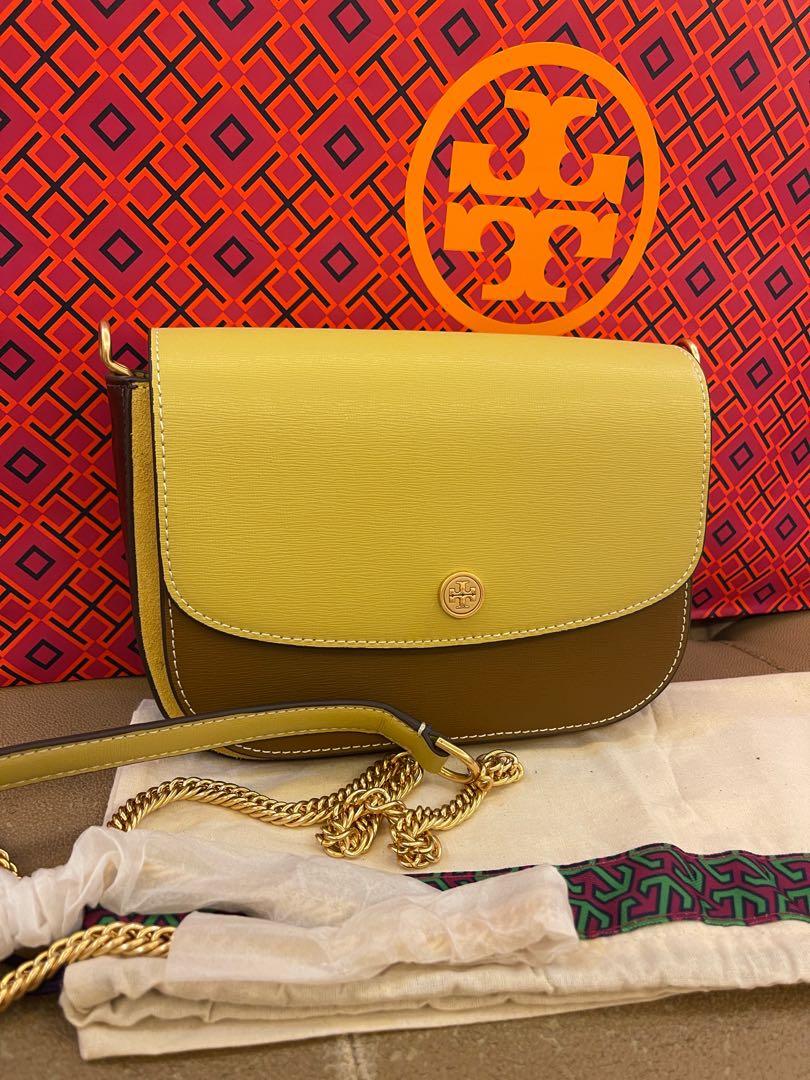 Tory Burch Robinson Convertible Bag Brown, Women's Fashion, Bags & Wallets,  Purses & Pouches on Carousell