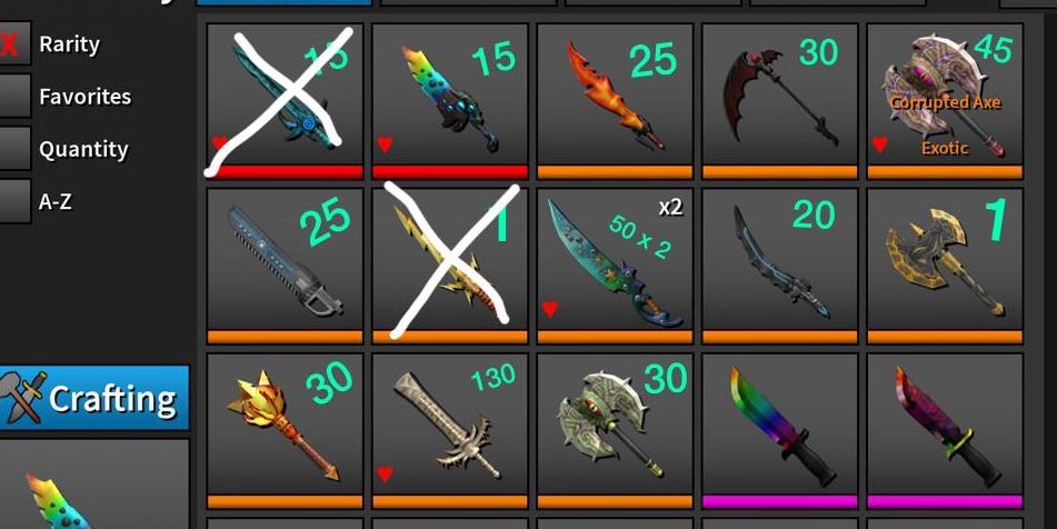 Roblox Assassin Knives Video Gaming Gaming Accessories In Game Products On Carousell - roblox assassin unicorn value