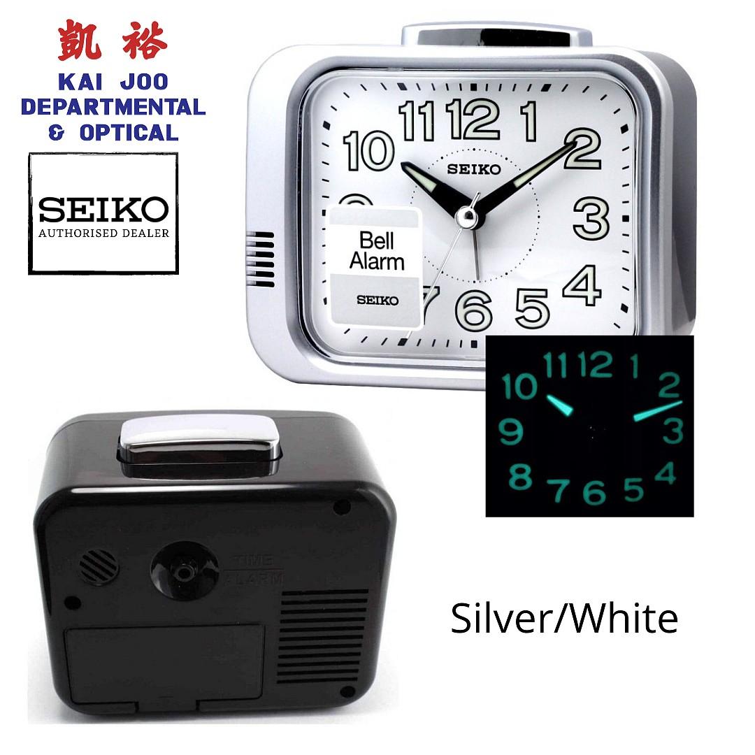 Seiko Bell Alarm Clock with Silent/Quiet Sweep Second Hand and