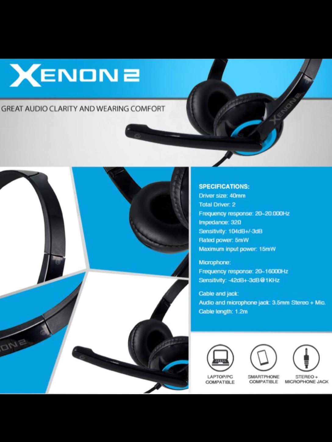 Sonicgear xenon 2 discount headset with mic
