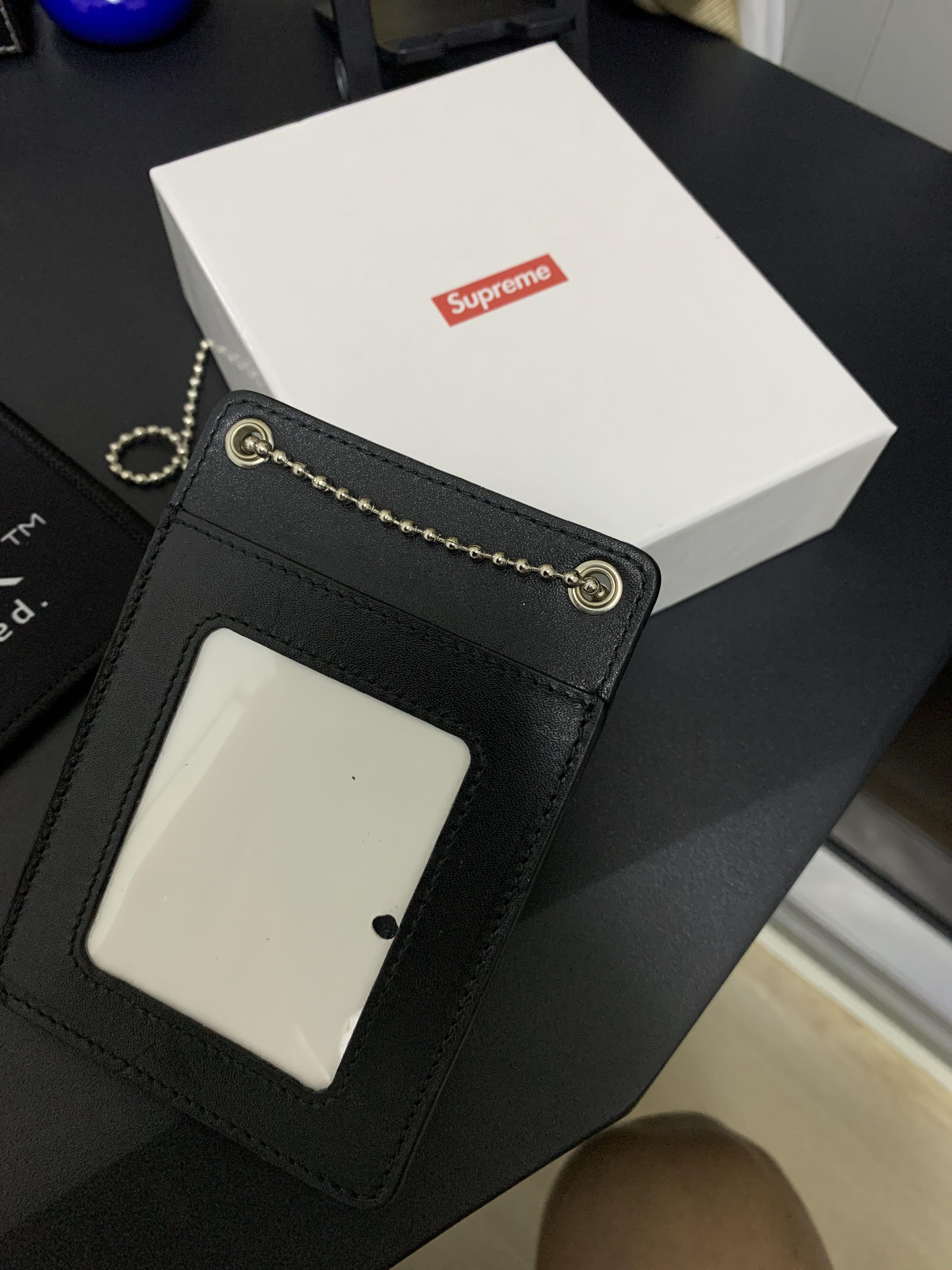 Supreme Fw18 Leather Id Pass Wallet Holder Men S Fashion Watches Accessories Wallets Card Holders On Carousell