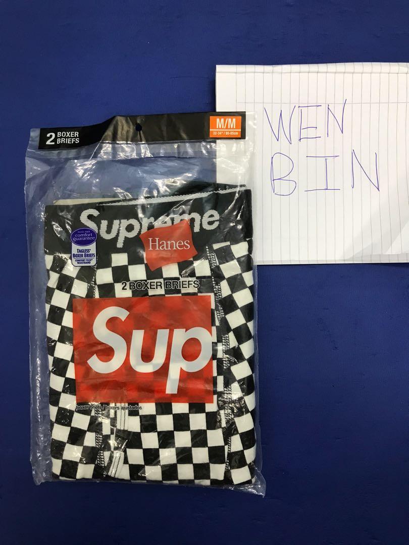 Supreme Hanes checker boxer underwear Men s Fashion Bottoms New