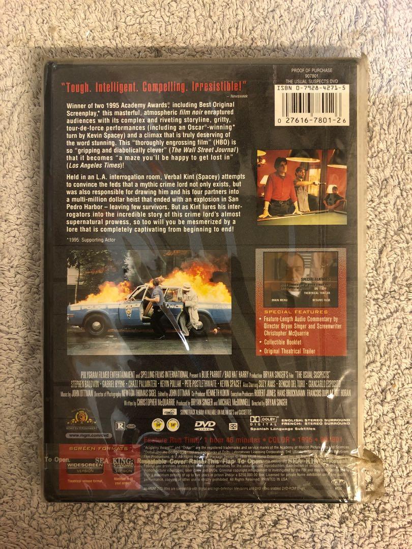 The Usual Suspects 非常嫌疑犯靚聲美版1區DVD, 興趣及遊戲, 音樂、樂器& 配件, 音樂與媒體- CD 及DVD -  Carousell