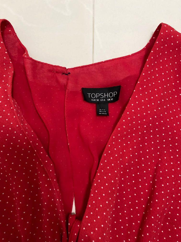 Topshop red polka dot dress Women s Fashion Dresses Sets