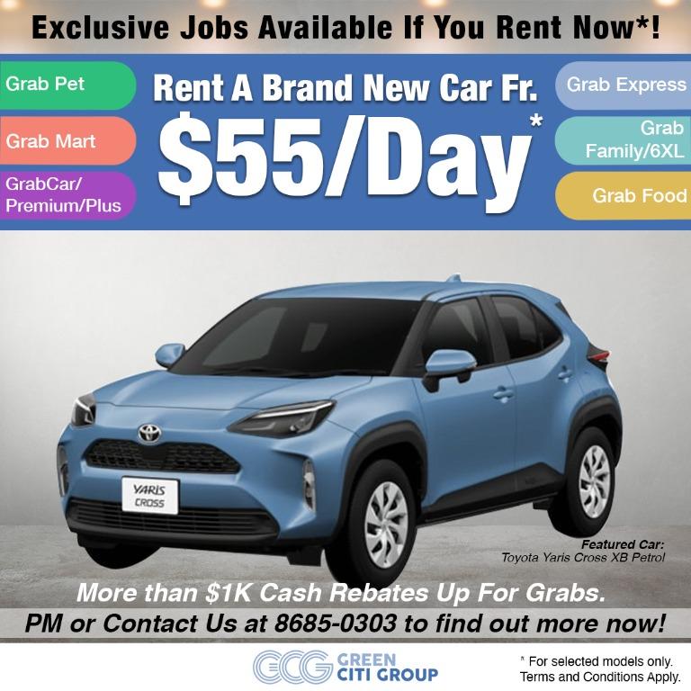 Toyota Yaris Cross Xb Petrol For Rent Lease Brand New Car For Rental Leasing Grab Gojek Min 1 000 Cash Rebate Cars Car Rental On Carousell