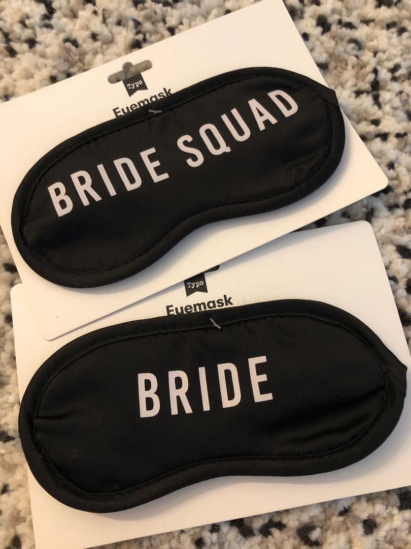 Typo “Bride” sleep eye mask, Women's Fashion, Watches & Accessories