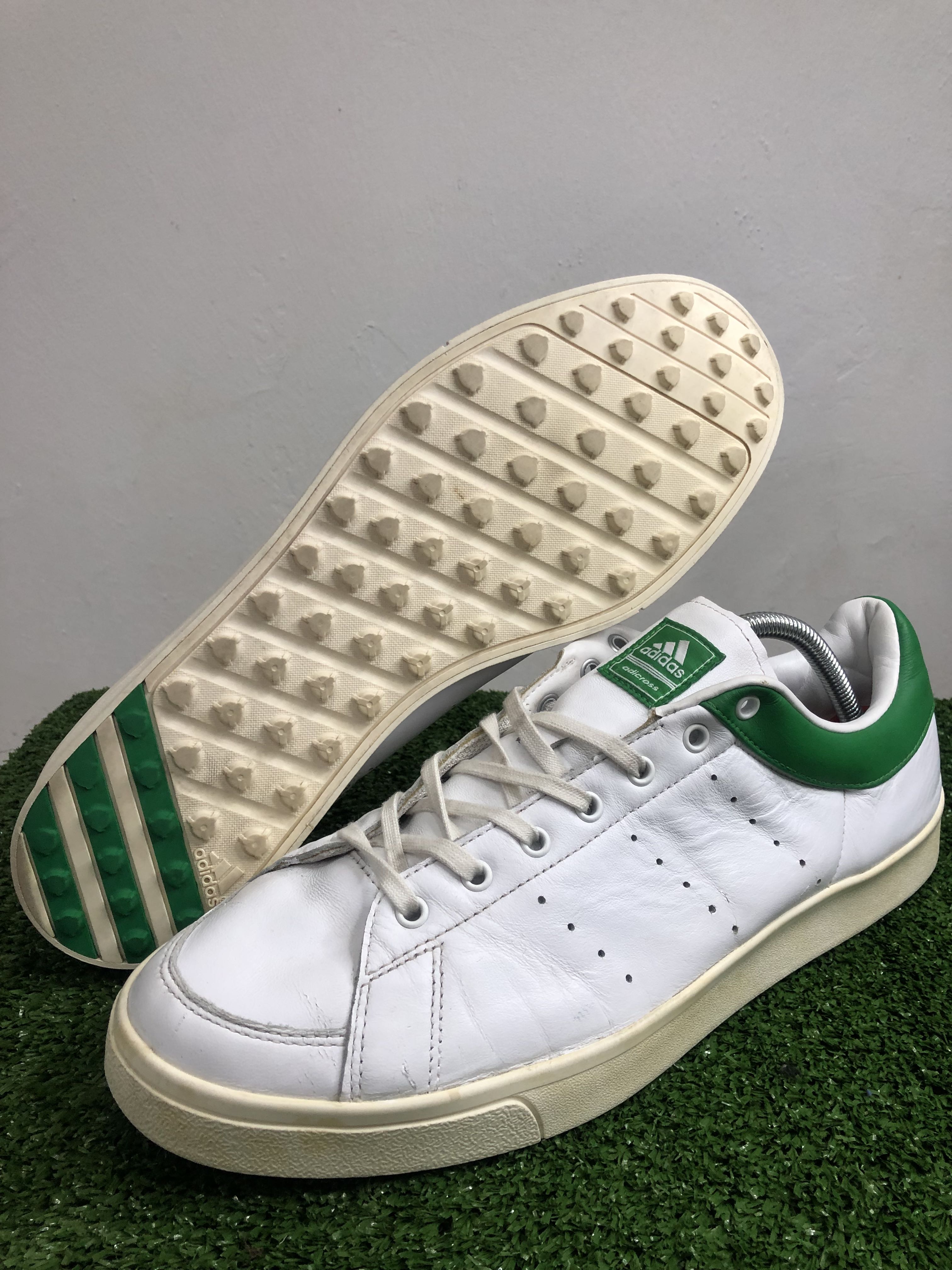 Adidas golf shoes adicross classic store leather white green 2018