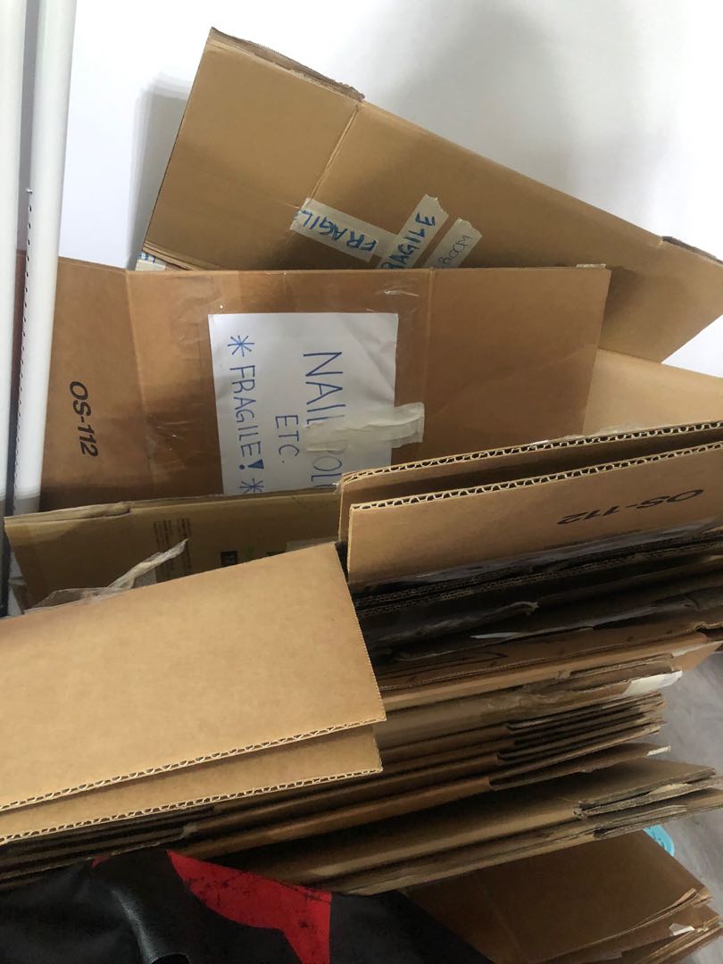 Used cartons boxes mixed sizes, Everything Else on Carousell