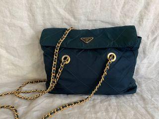 VINTAGE PRADA CHAIN SHOULDER BAG authentic