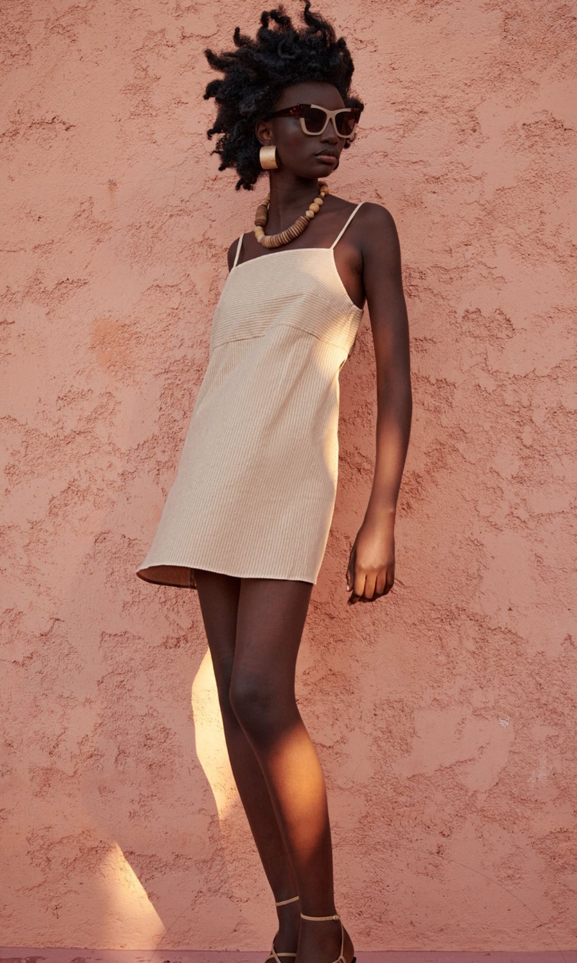 zara striped mini dress