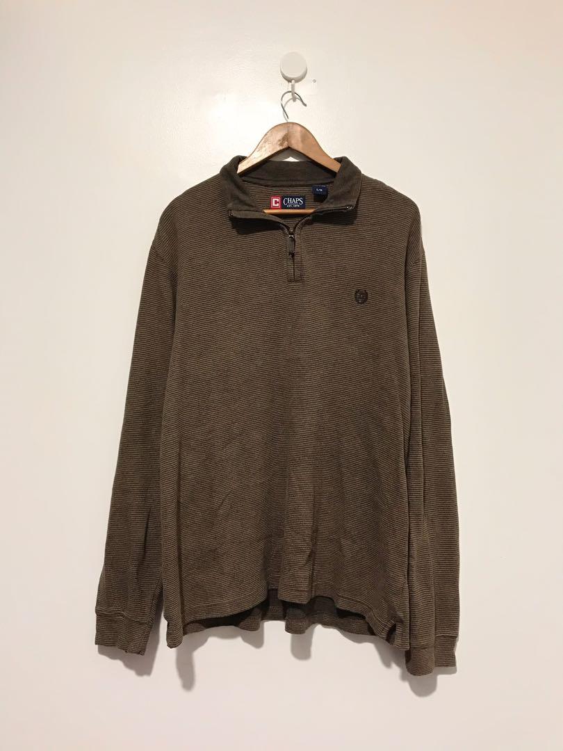 Chaps half zip best sale sweater