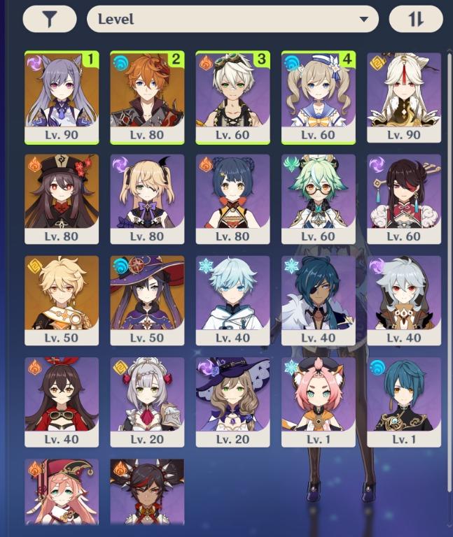 9x5 Stars C2 Mona C1 Childe C0 Hutao Keqing Skyward Blade Skyward Spine Genshin Impact Account Video Gaming Video Games Others On Carousell
